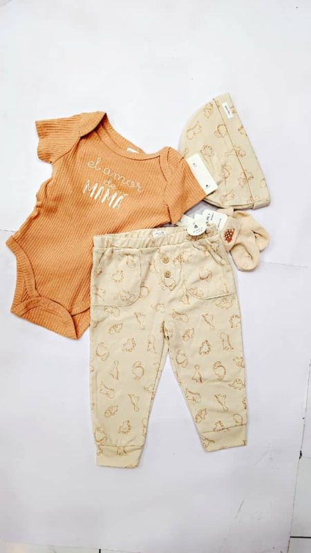 Boy 4-Piece Set with Joggers, Cap & Socks