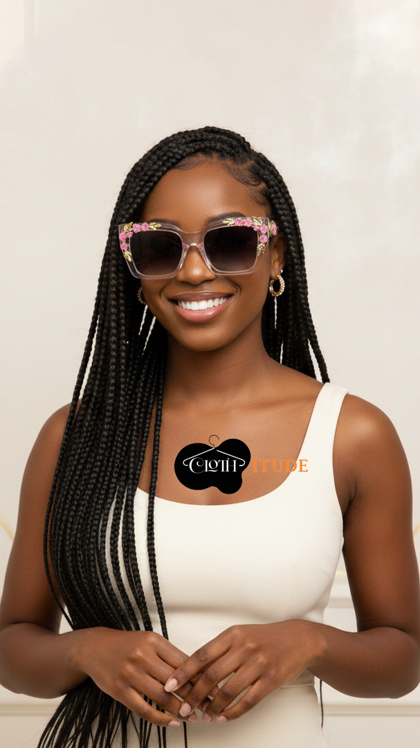 1 Oversized vintage retro style sunglasses . - Image 1