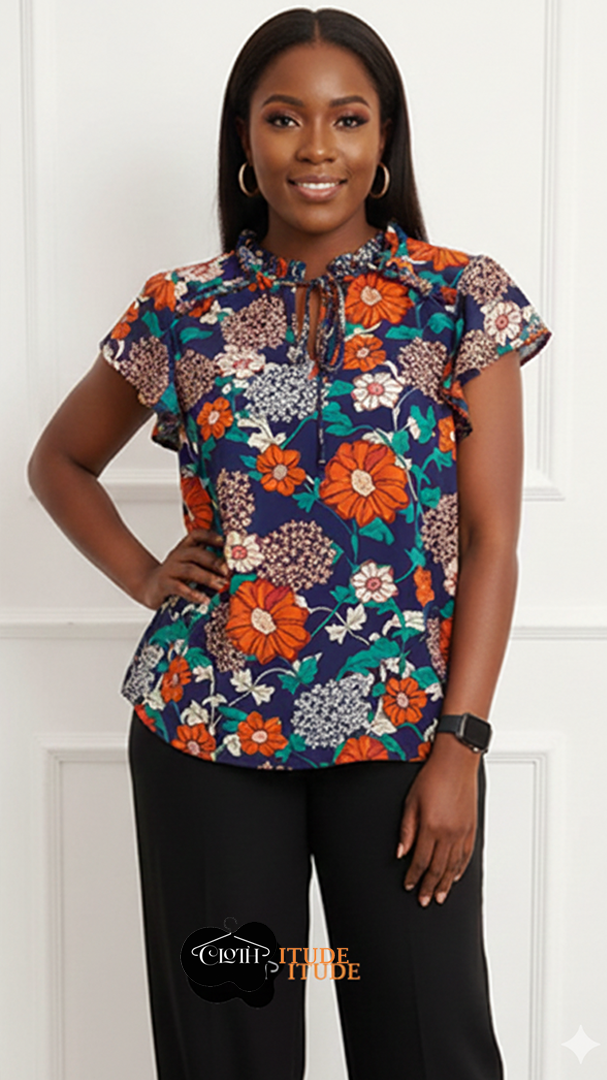 14A-COCOMO-1 Cocomo Floral Top - Image 1
