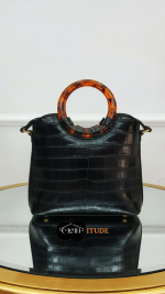 imoshion Black crocodile embossed crossbody bag  - Image 2